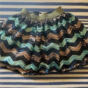 Peek Blue Black Bubble Mini Skirt